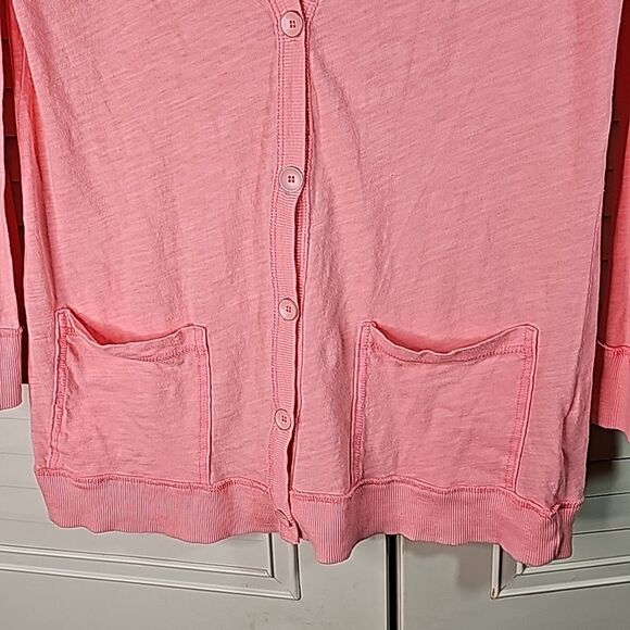 Sweater by American Eagle Outfitters V- neck Button Front Orange Size Medium - Picture 5 of 5